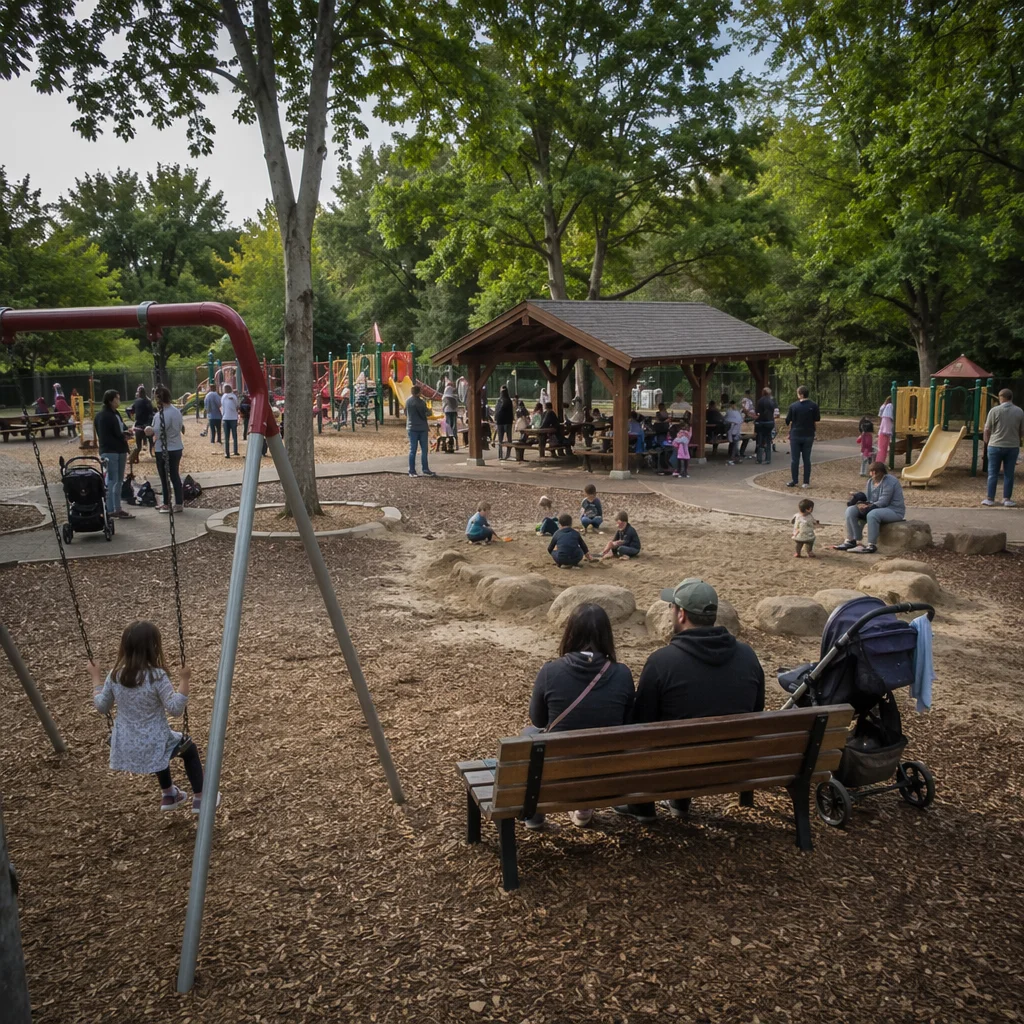 Children Playing Together on School Playground