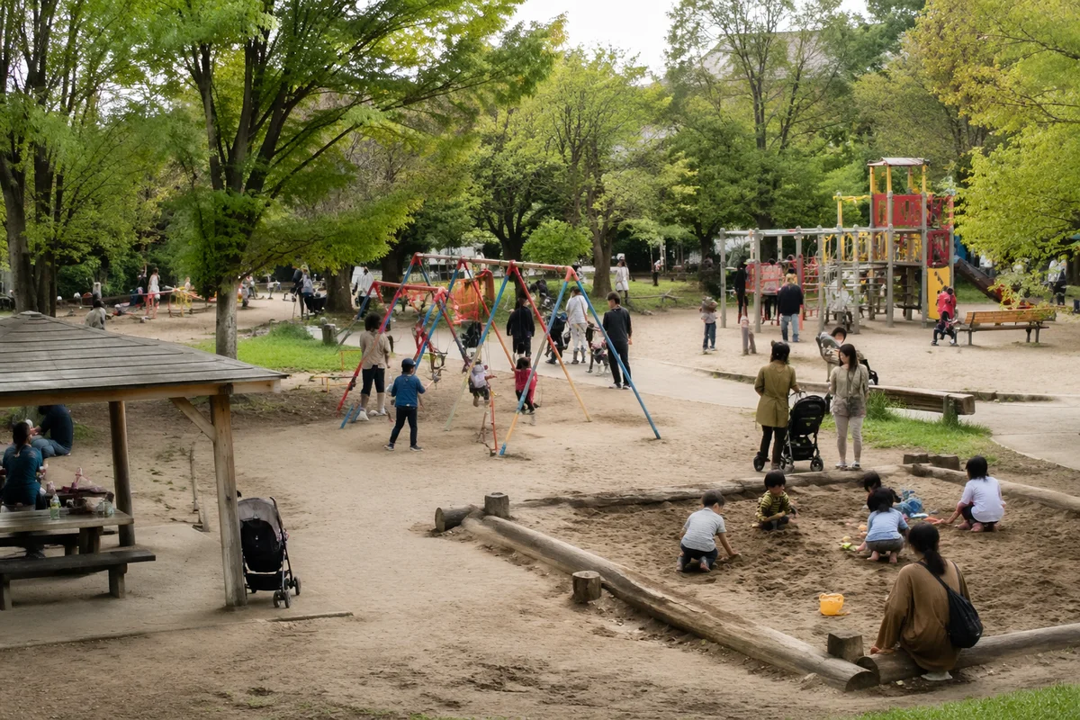 Children Playing Together on School Playground