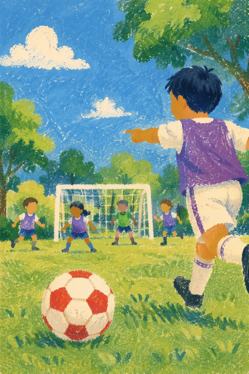 Kids Vacation Bible School Outdoor Soccer Game