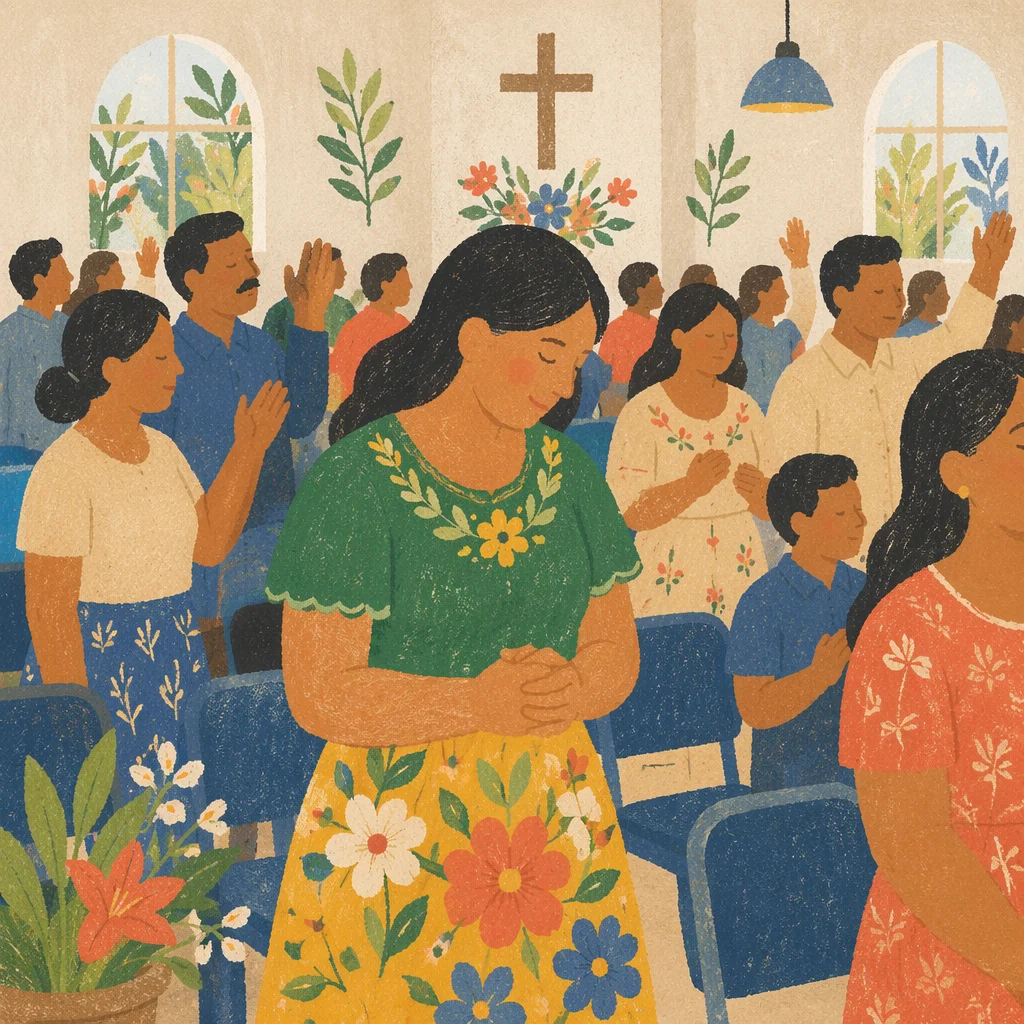Latino Congregation Worshiping in Bright Church Hall