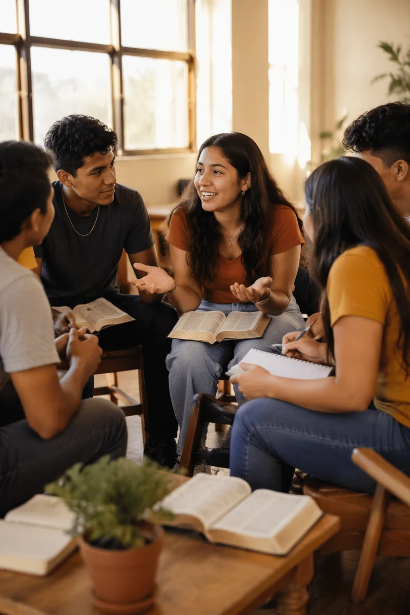 Latino Youth Group Bible Study Discussion