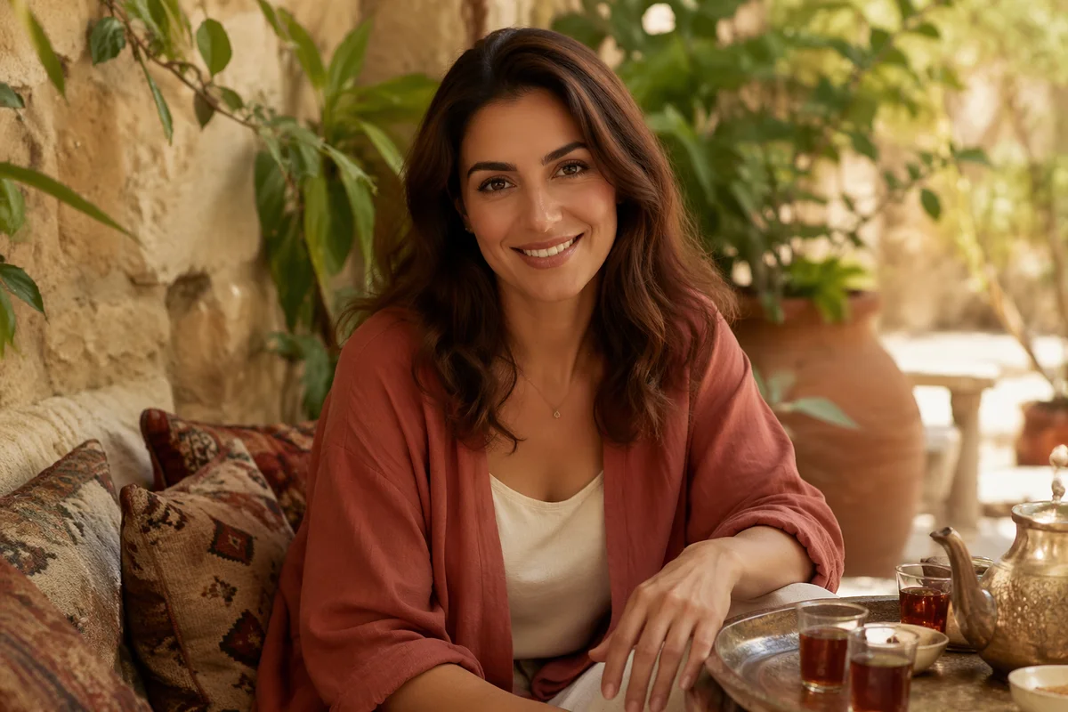 Warm Portrait of Lebanese Woman at Home