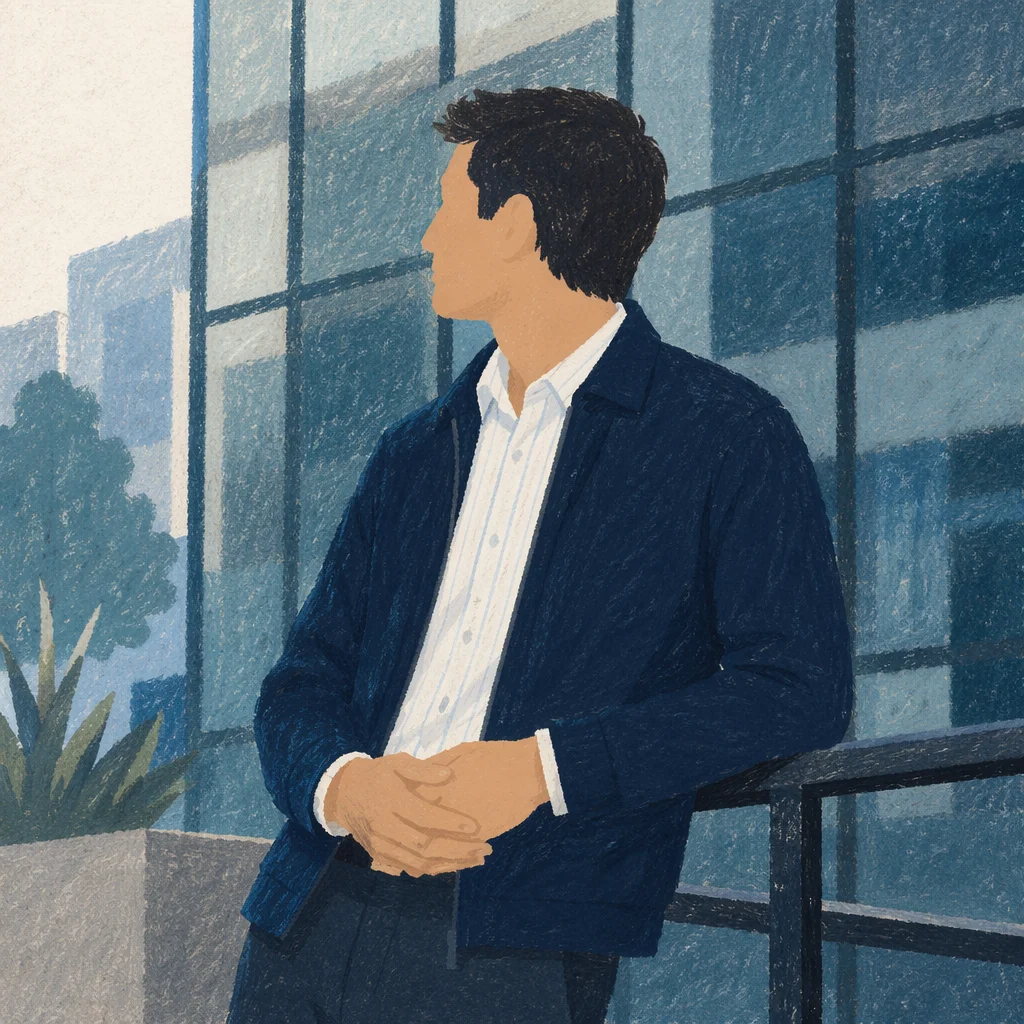 Casual Professional Man Outside Modern Office