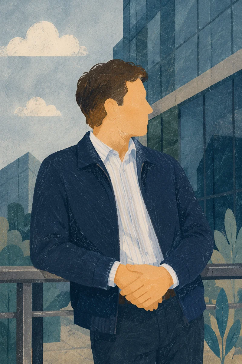 Casual Professional Man by Modern Office
