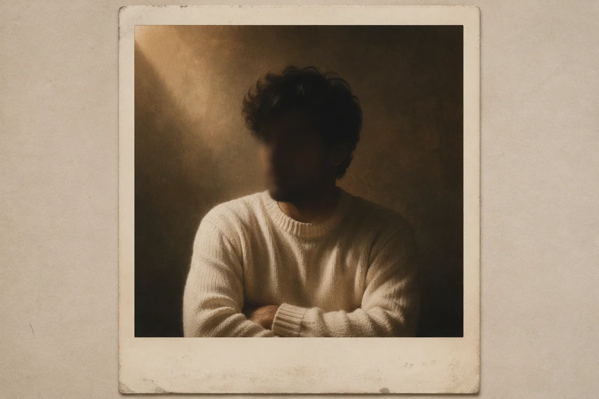 Vintage Casual Male Portrait with Soft Shadows
