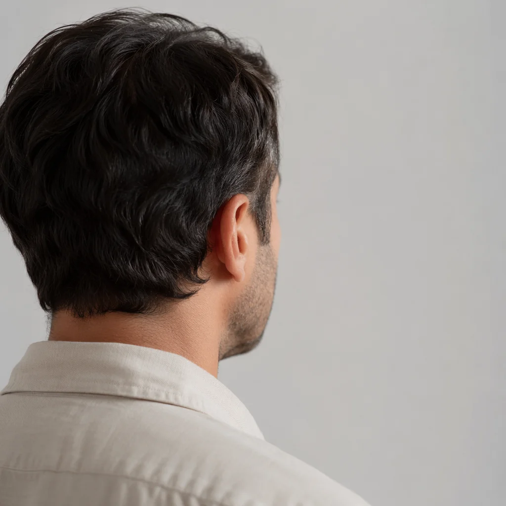 Professional Casual Male Portrait From Behind