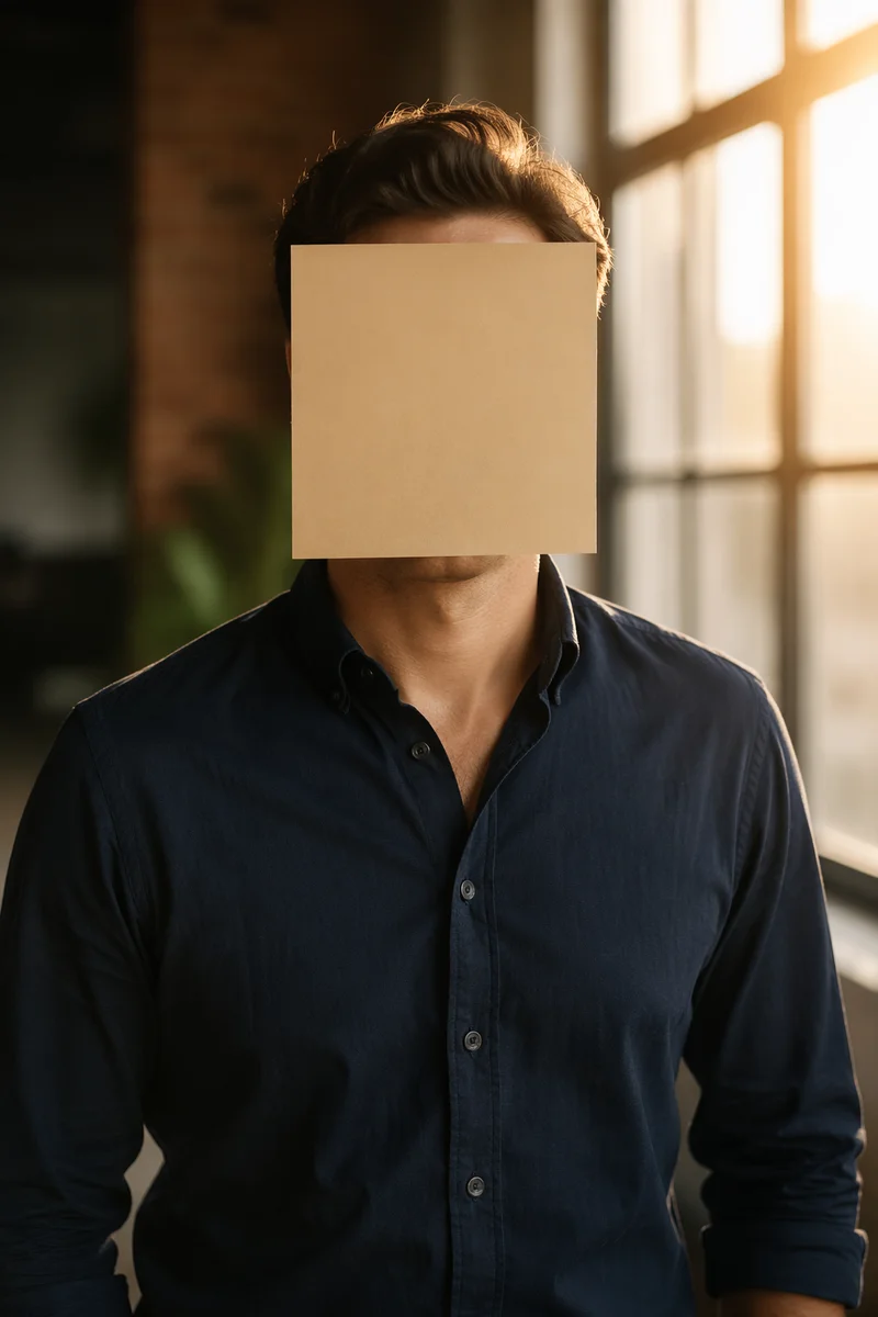 Anonymous Professional Man by Sunlit Window