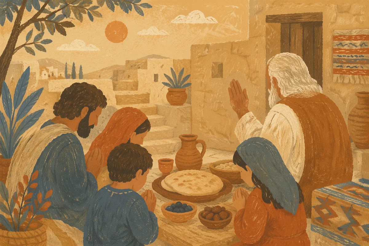 Middle Eastern Christian Family Prayer Dinner