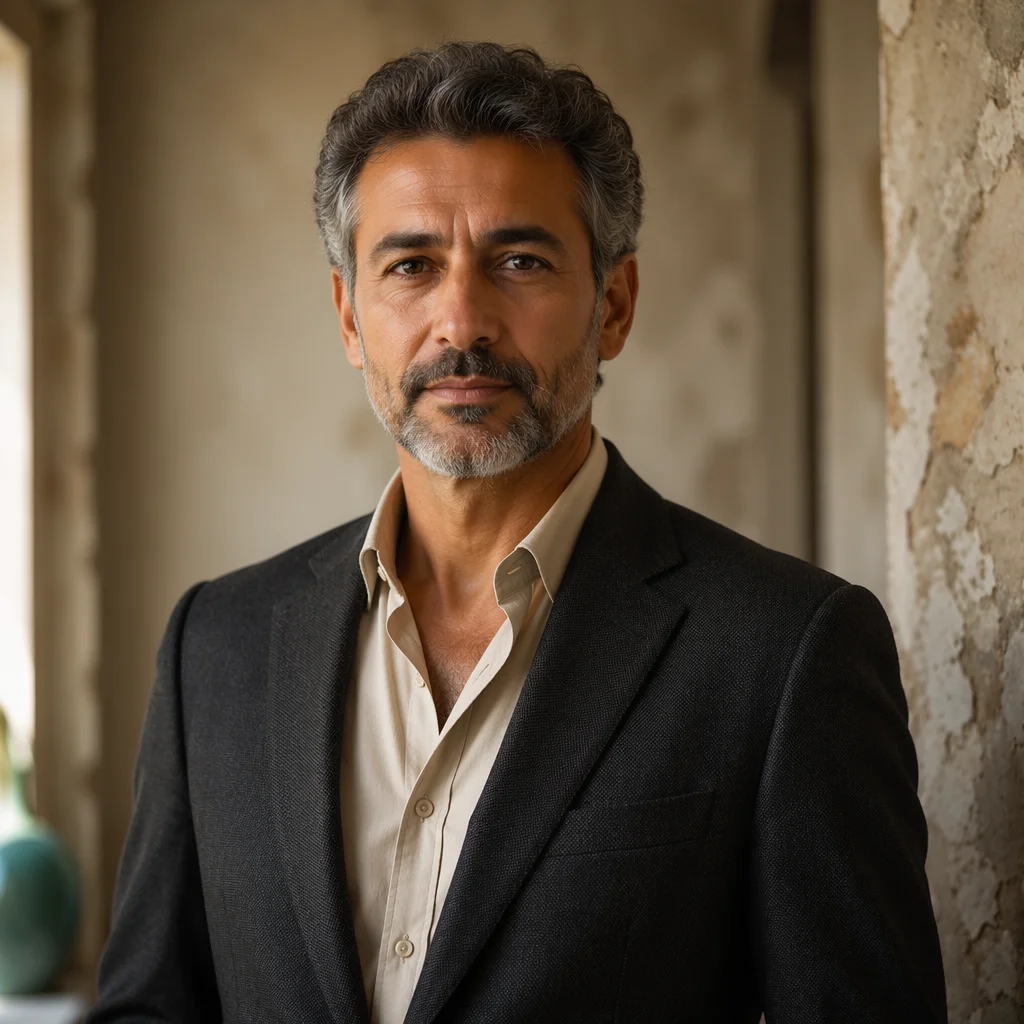 Distinguished Middle Eastern Man Indoor Portrait