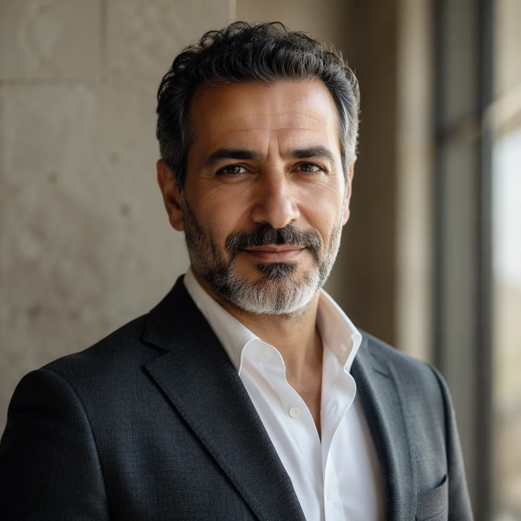 Distinguished Middle Eastern Man Portrait Indoors