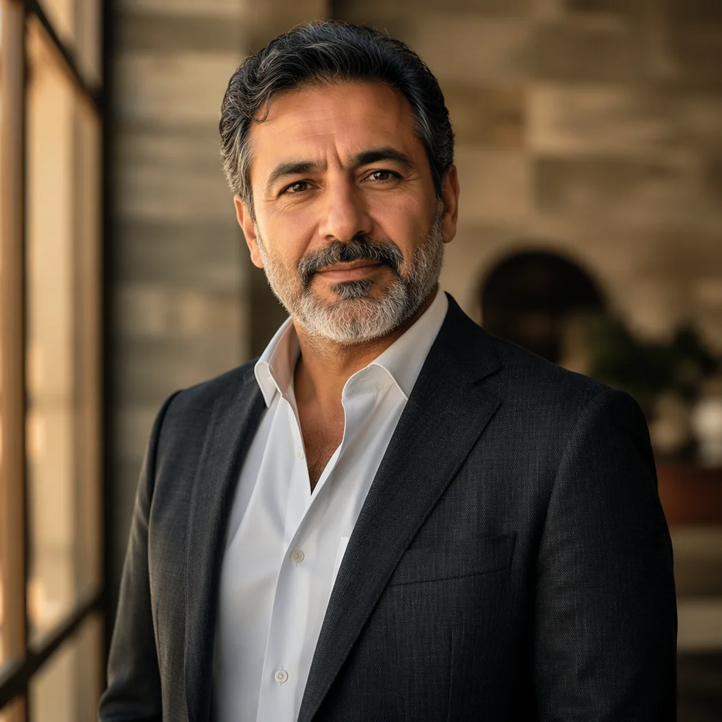Distinguished Middle Eastern Man Indoor Portrait