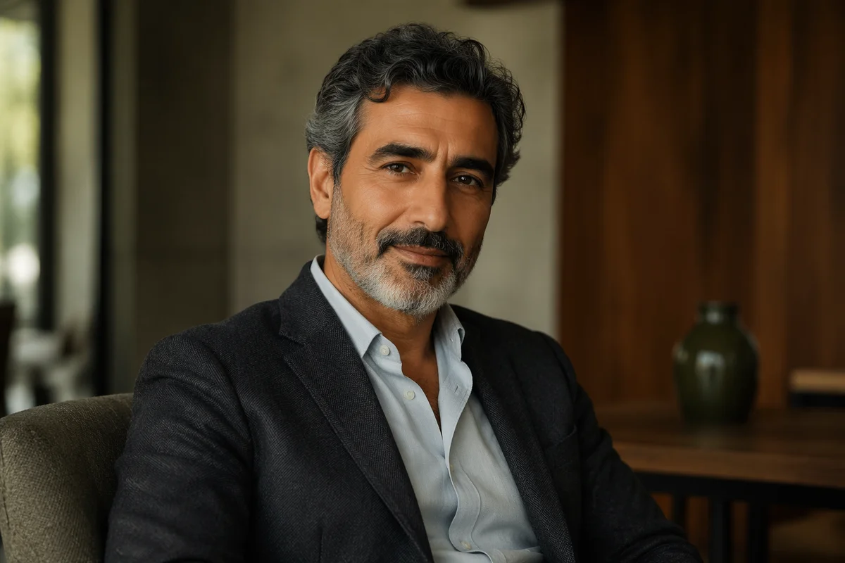 Distinguished Middle Eastern Man Indoor Portrait