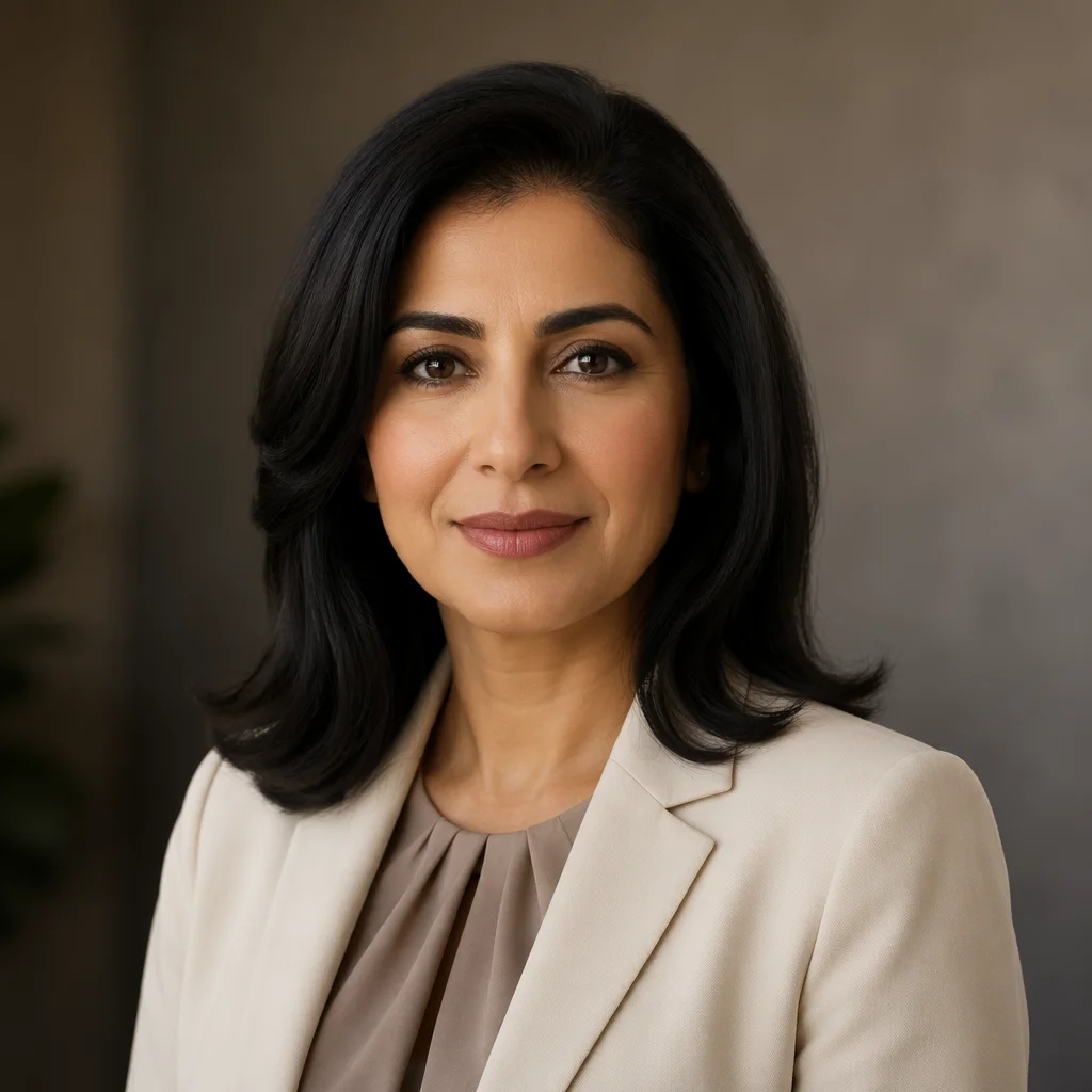 Elegant Middle Eastern Woman Professional Headshot