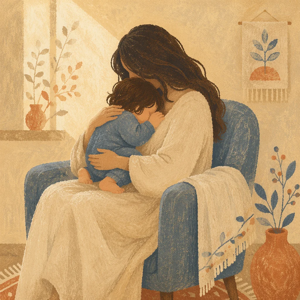 Tender Mother and Child Embrace