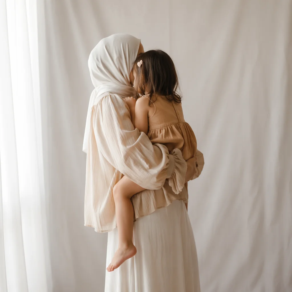 Tender Mother and Child Embrace Portrait