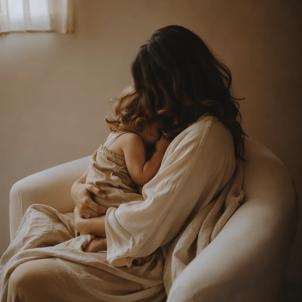 Tender Mother and Child Embrace
