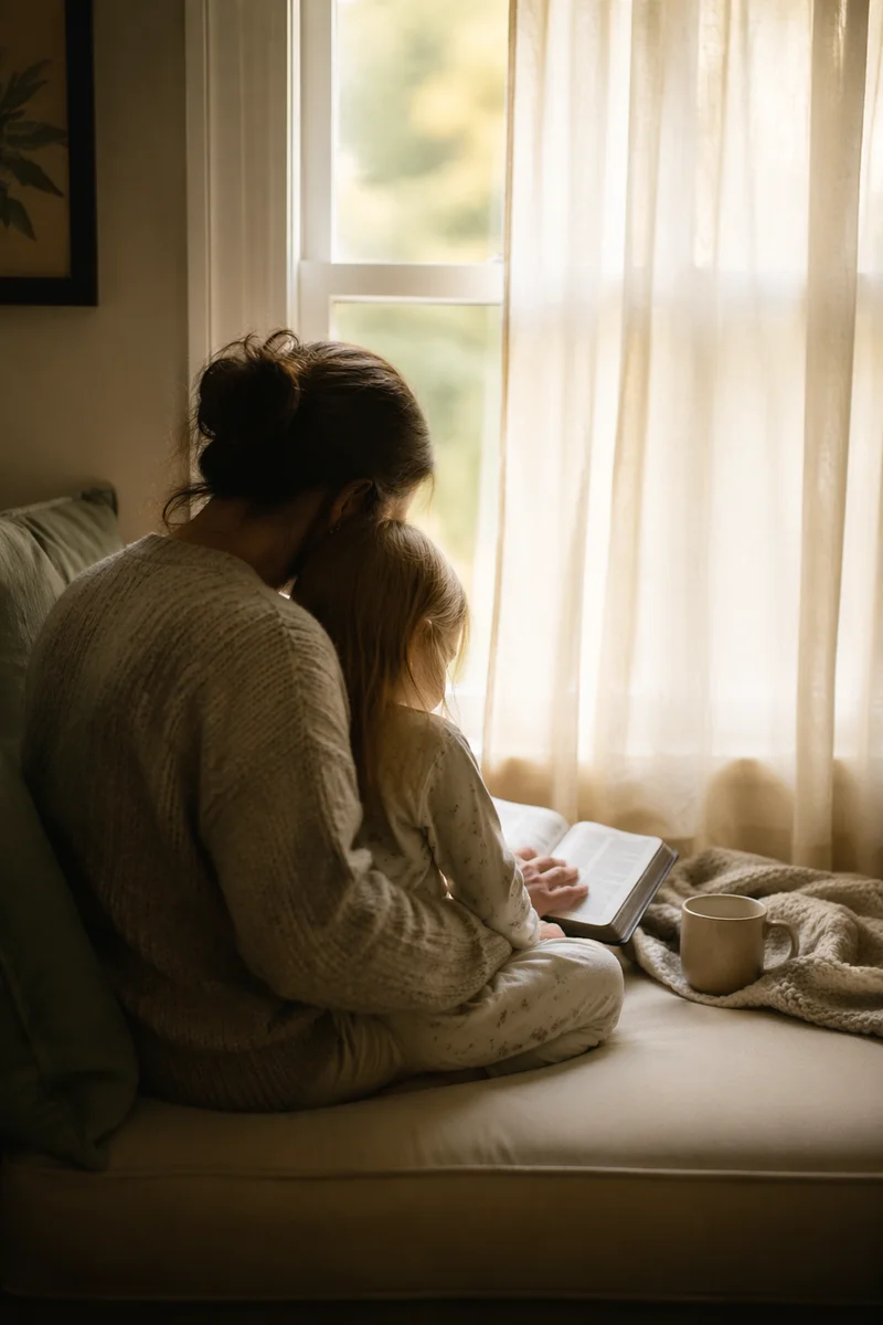 Tender Mother and Child Morning Devotion