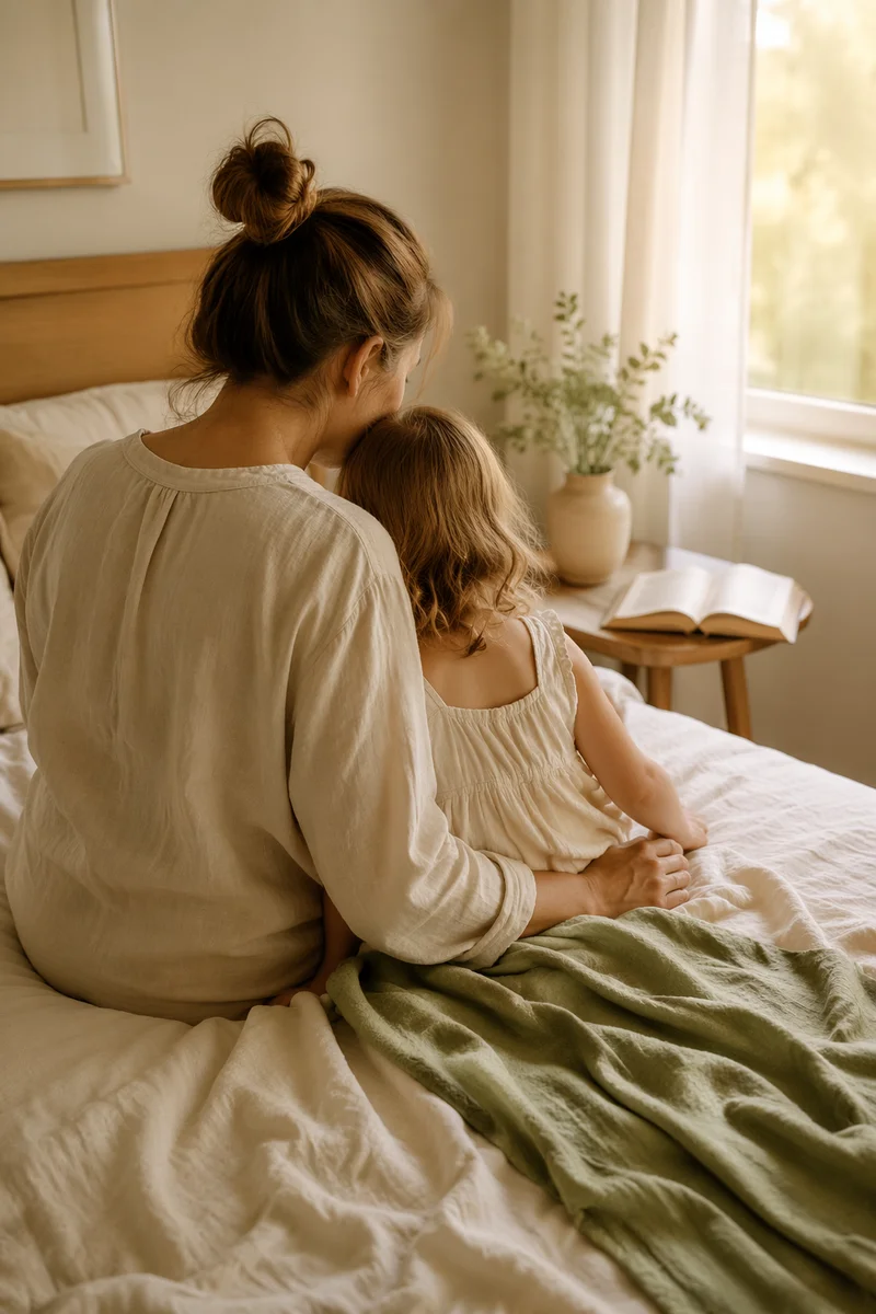 Tender Mother and Child Morning Bonding