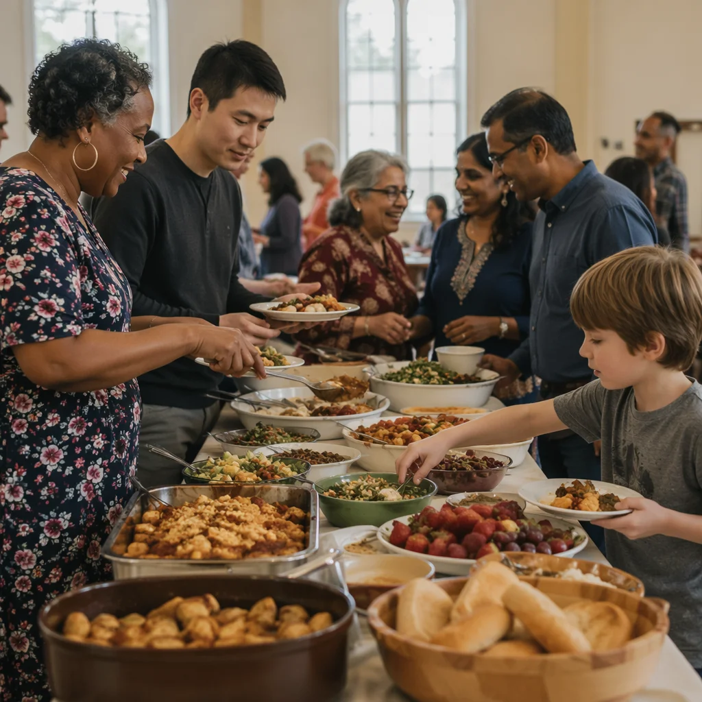 Multicultural Potluck in Church Fellowship Hall