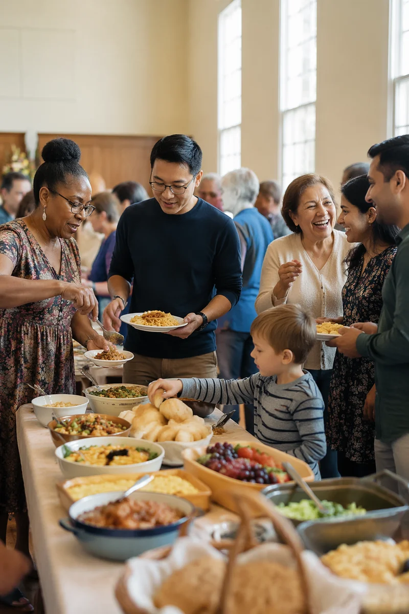 Multicultural Potluck in Church Fellowship Hall