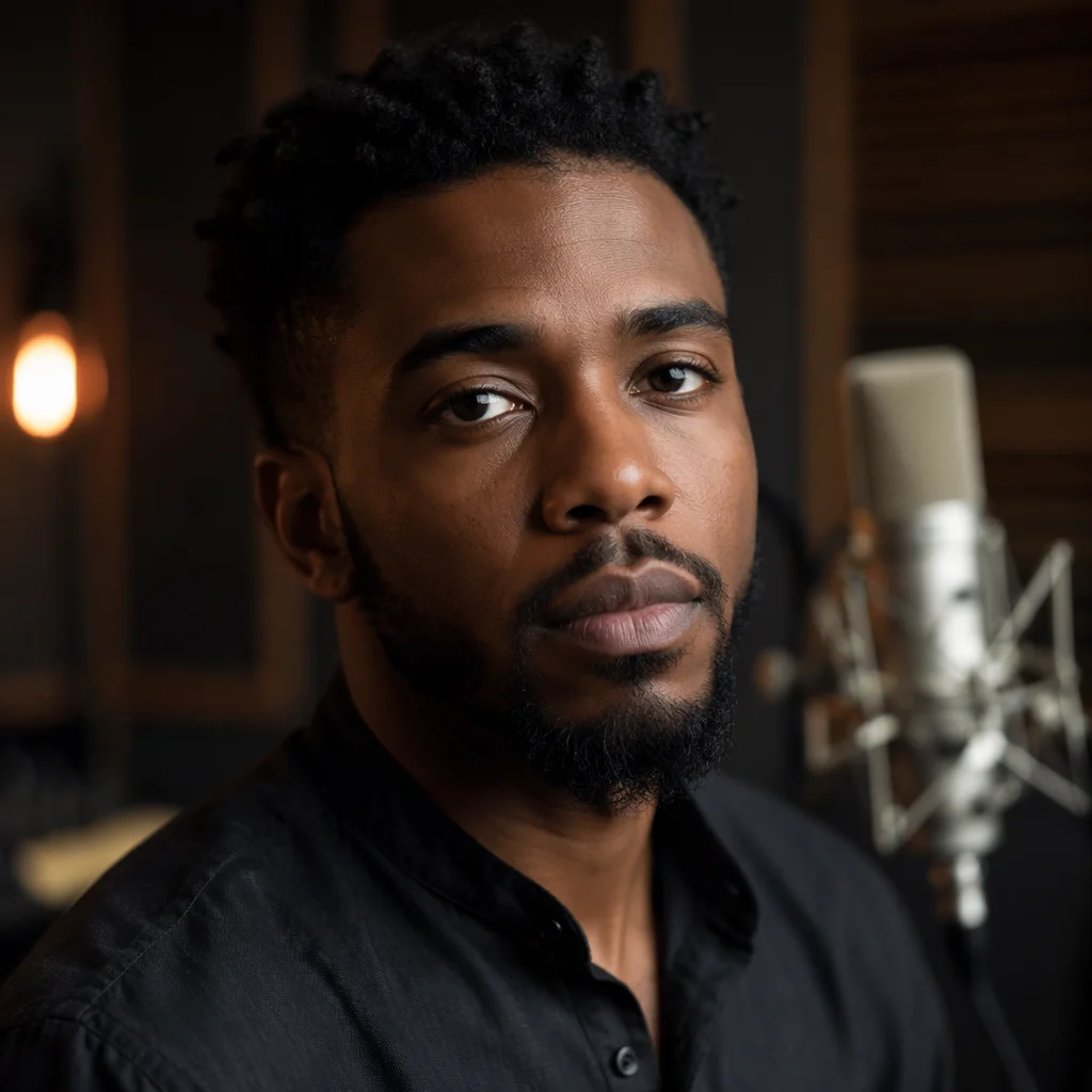 Passionate Young Musician Studio Headshot Portrait