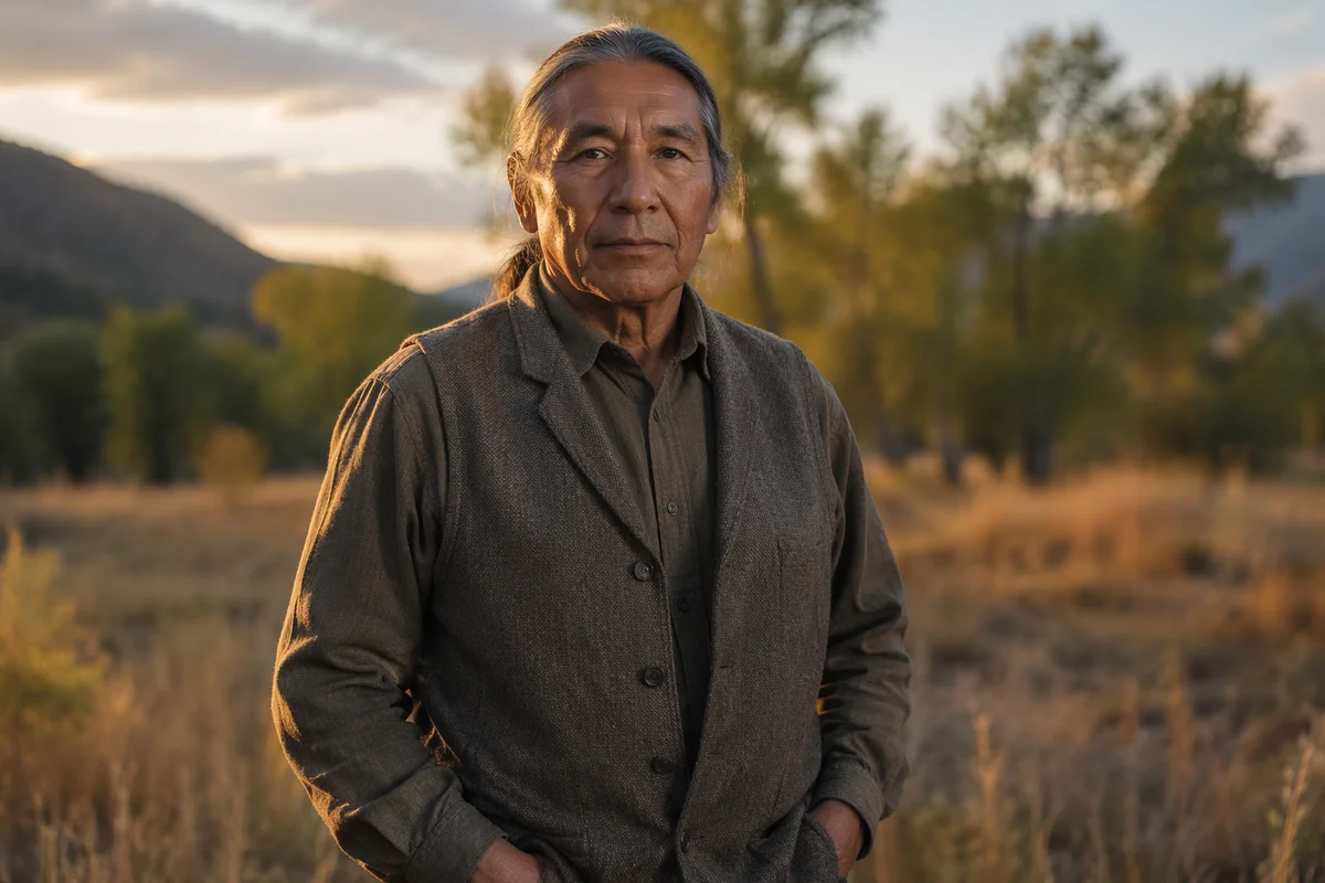 Older Native American Man at Golden Hour