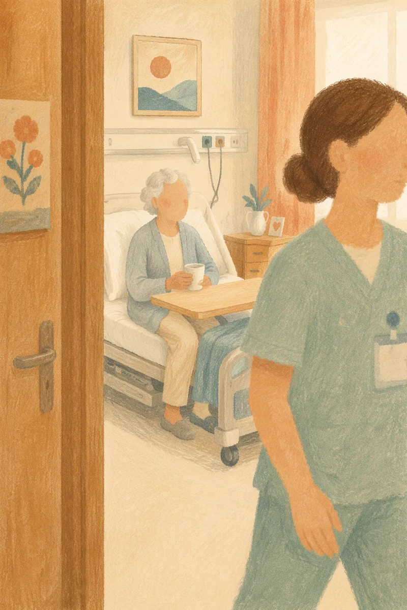 Compassionate Nurse Assisting Elderly Patient
