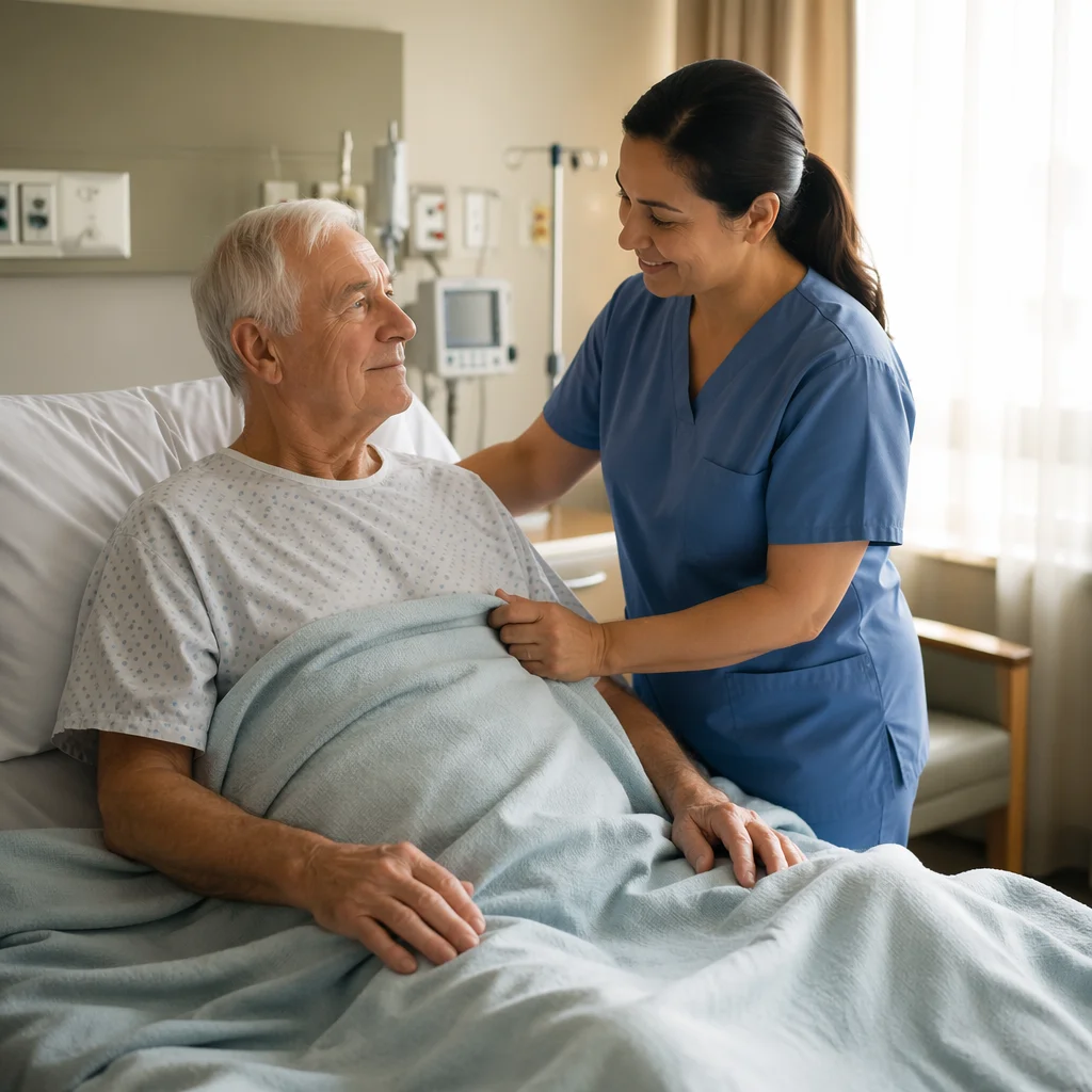 Nurse Caring for Elderly Patient