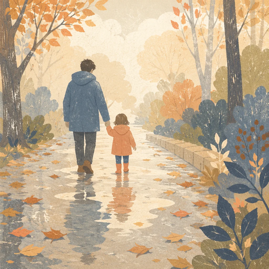 Parent and Child Walking in Trust