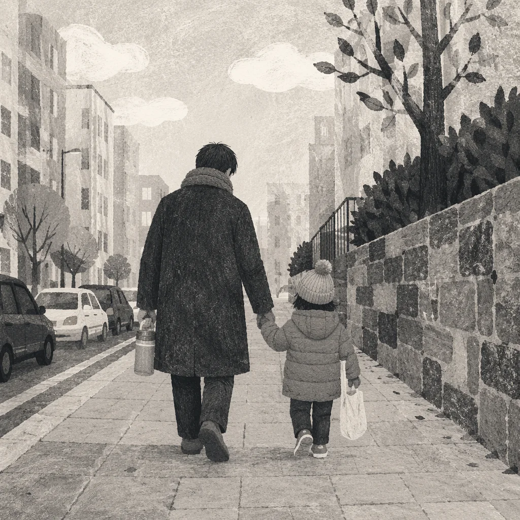 Parent and Child Walking Hand in Hand