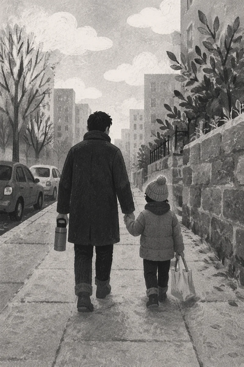 Parent and Child Walking Hand in Hand