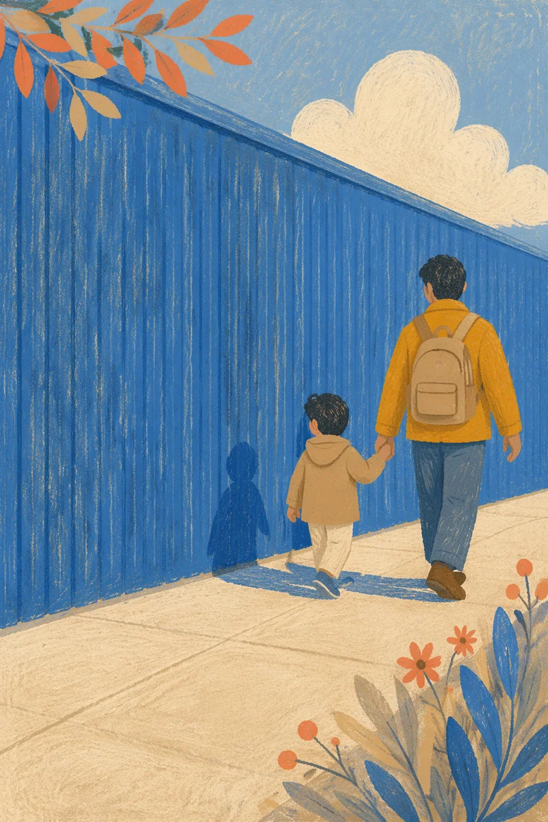 Parent and Child Walking Hand in Hand