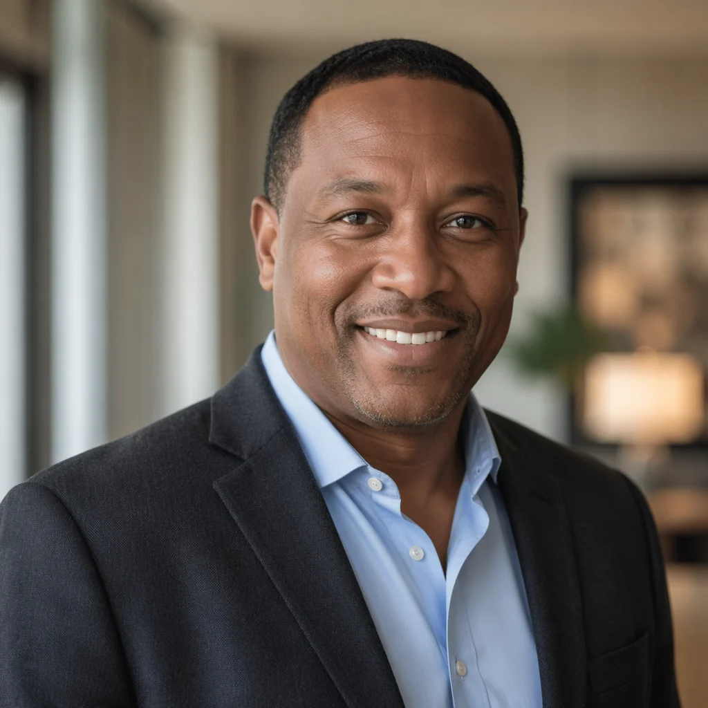 Professional Headshot of Smiling Middle-Aged Man