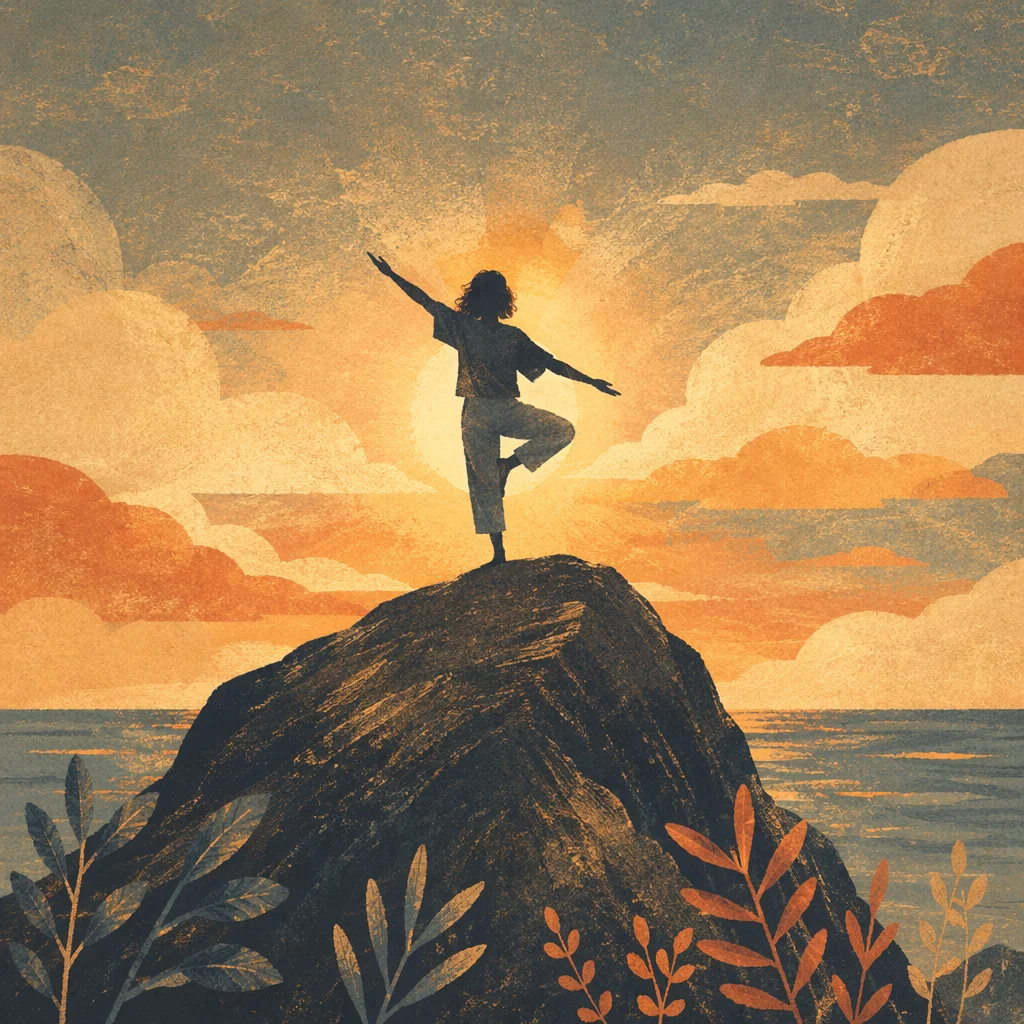 Peaceful Coastal Meditation at Golden Hour