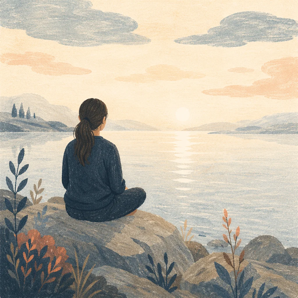 Peaceful Lakeshore Meditation at Dawn