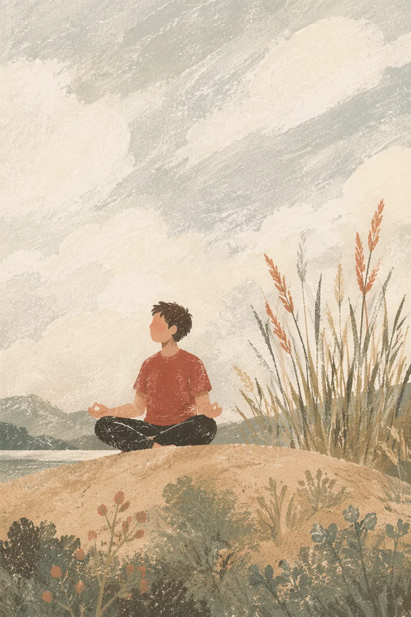 Peaceful Outdoor Meditation in Quiet Nature