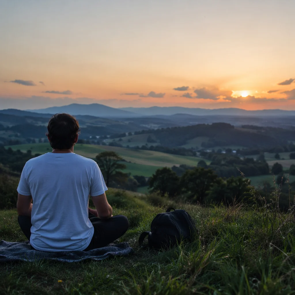 Peaceful Meditation Over Sunset Valley