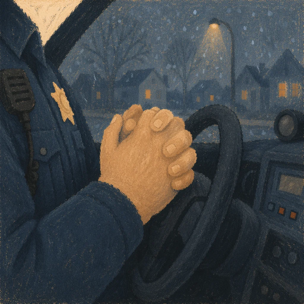 Police Officer Prayer in Patrol Car