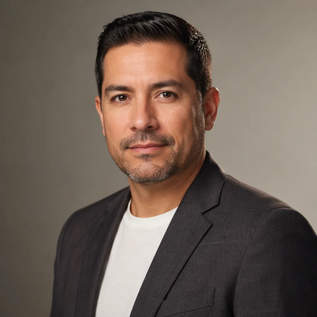 Confident Middle-Aged Man Studio Headshot