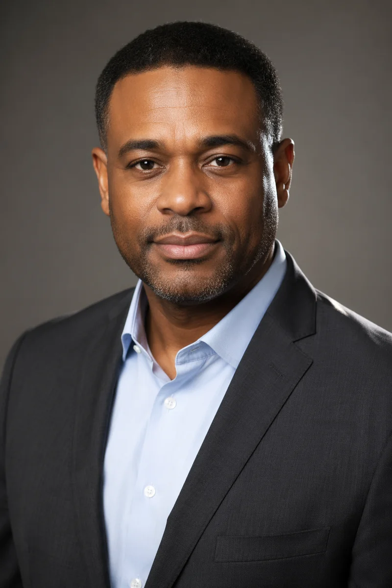 Professional Black Man Studio Headshot Portrait