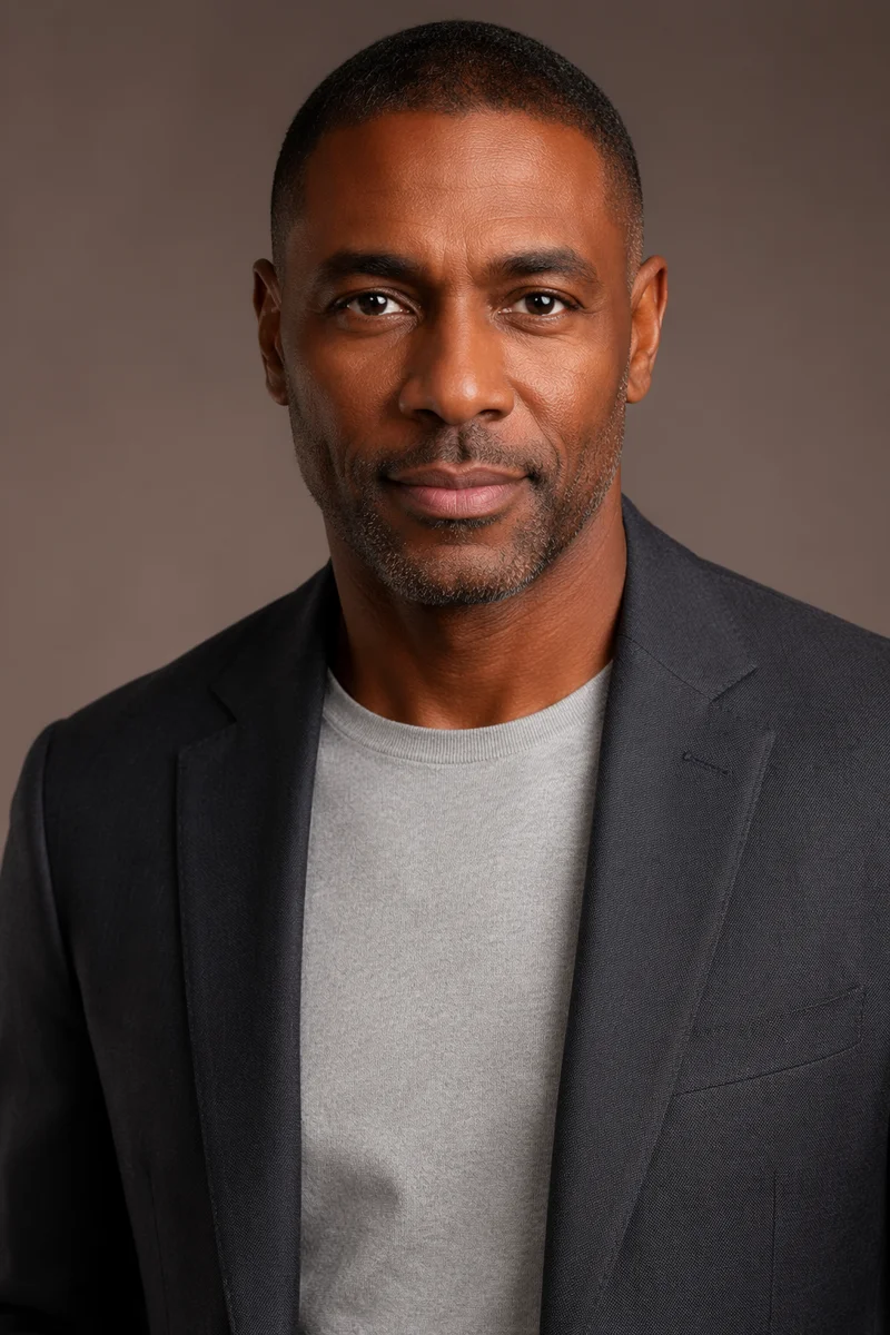 Professional Black Man Studio Headshot Portrait