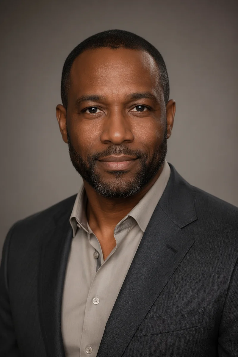 Professional Male Studio Headshot on Gray