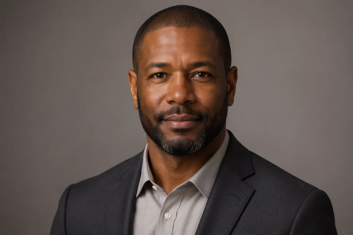 Professional Male Studio Headshot on Gray