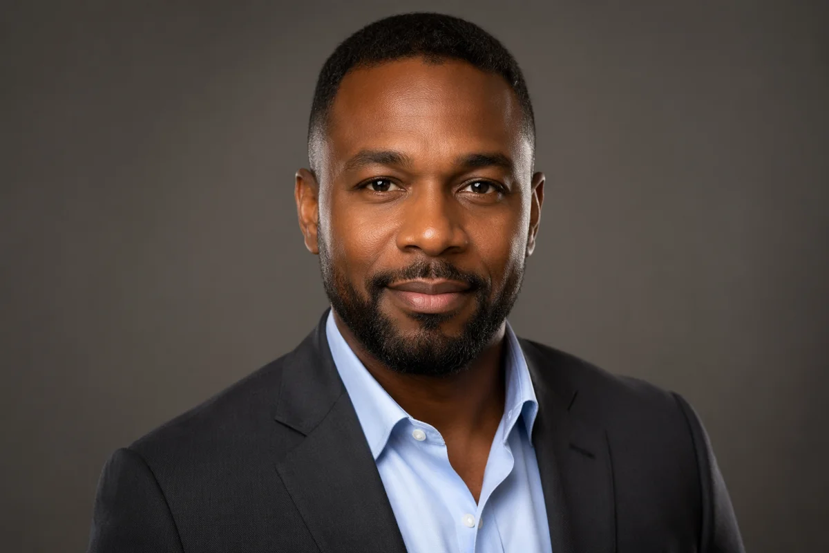 Confident Professional Man Studio Headshot Portrait