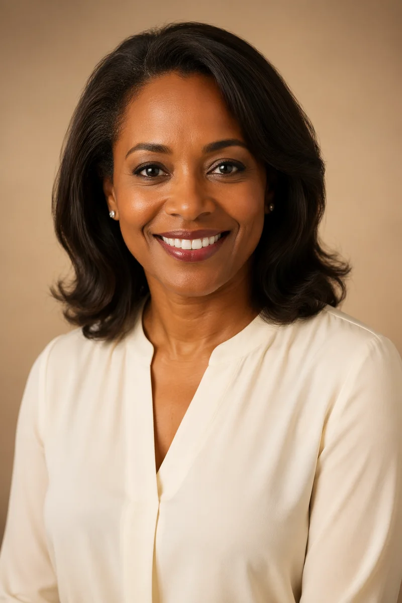 Professional Woman Headshot with Warm Smile