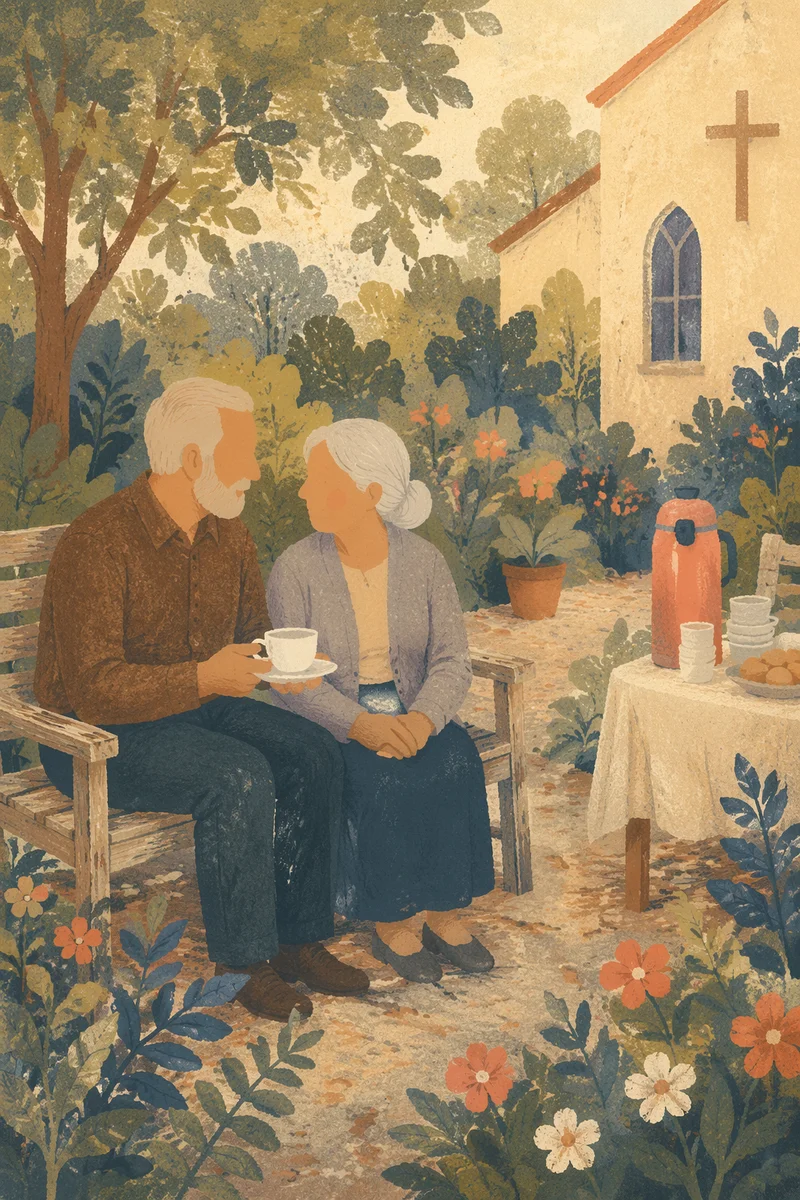 Senior Church Volunteers Sharing a Peaceful Moment