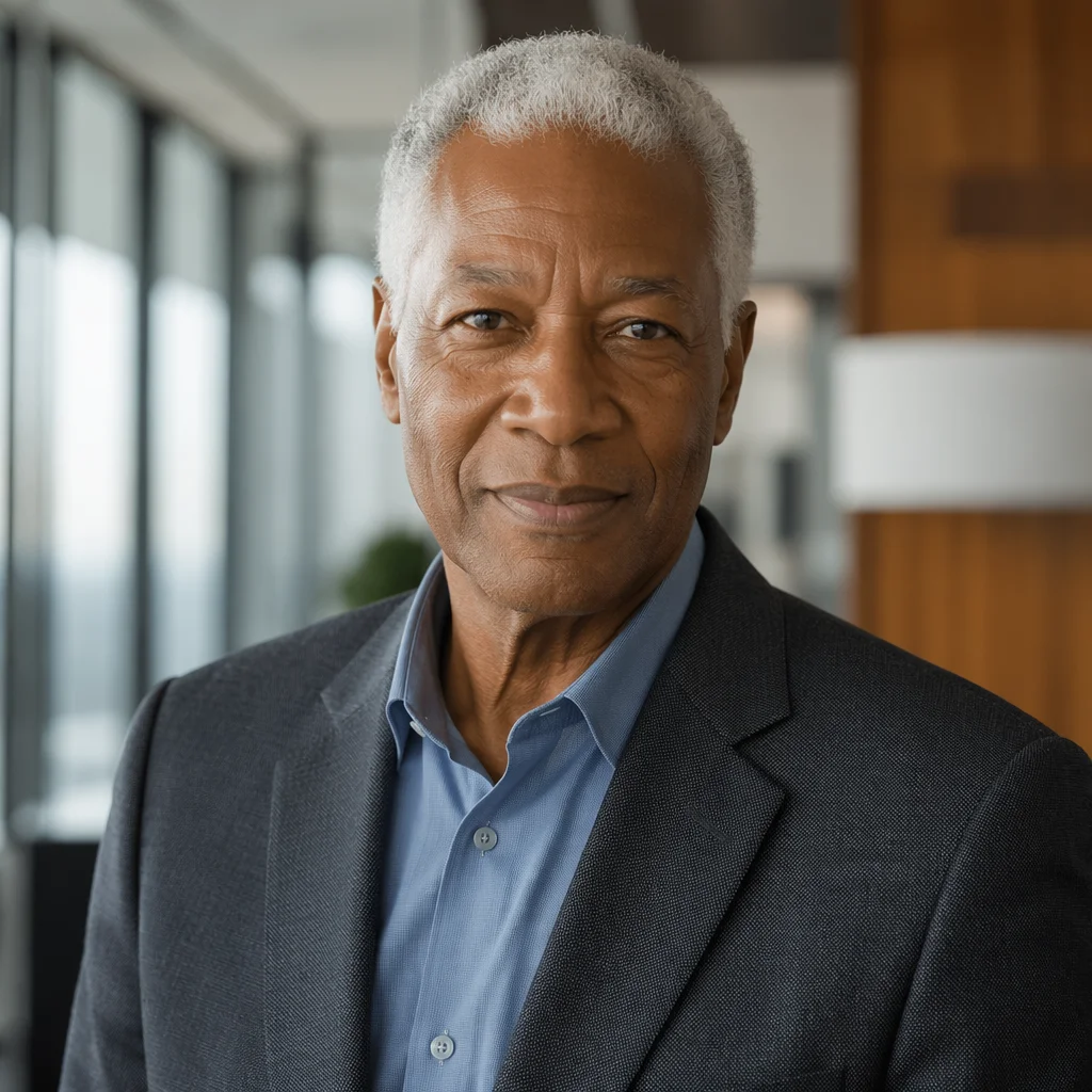 Senior Professional Portrait in Modern Office