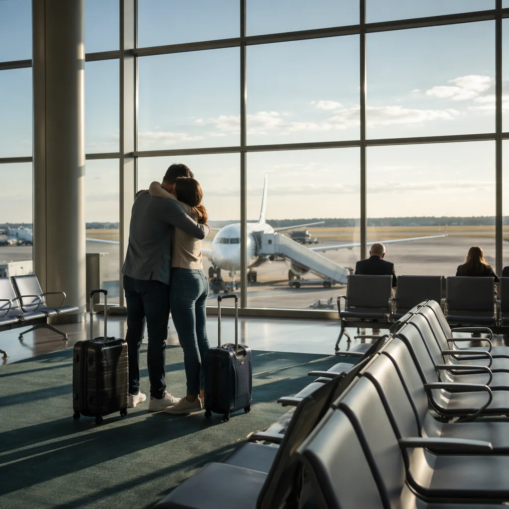 Emotional Siblings Reunion at Airport Arrival