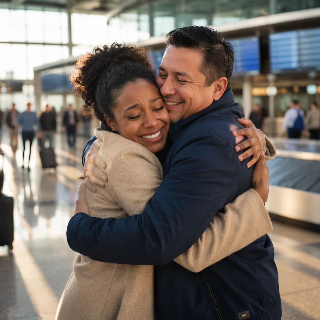 Emotional Siblings Reunion in Airport Arrivals