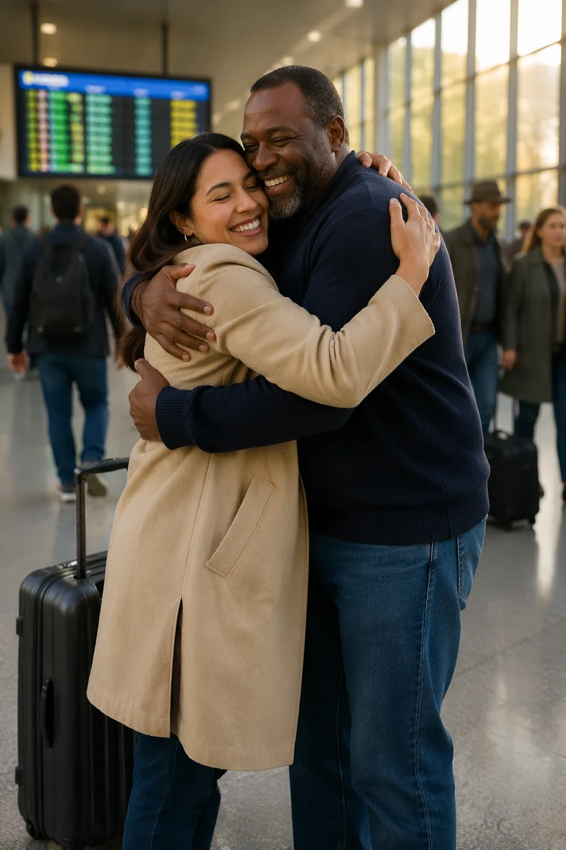 Emotional Sibling Reunion at Airport Arrivals